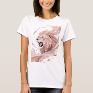 Camiseta Rei Leão em Prata Clássico com Design Ousado
