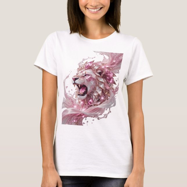 Camiseta Rei Leão Gráfico com Estilo em Prata (Frente)