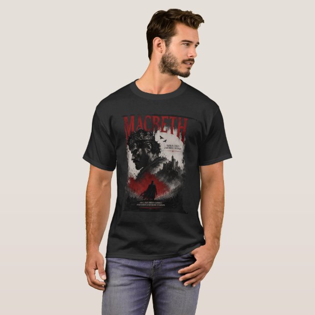 Camiseta Rei Macbeth Dark Fantasy (Frente Completa)