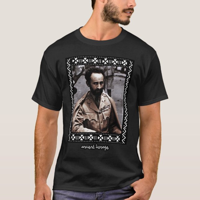Camiseta Rei Militar Selassie I Rasta (Frente)