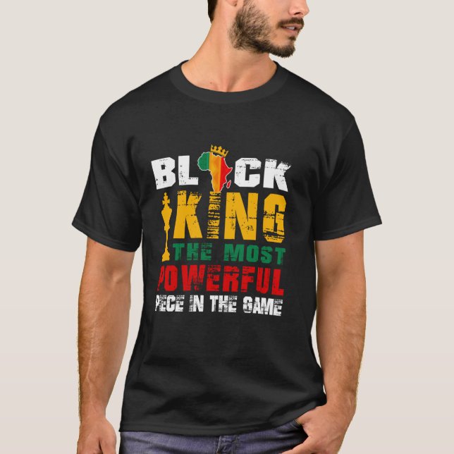 Camiseta Rei Negro A Peça Mais Poderosa No Jogo Afr (Frente)