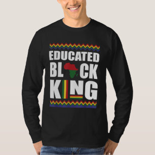 Camiseta Rei Negro Educado História Negra Mês Africano