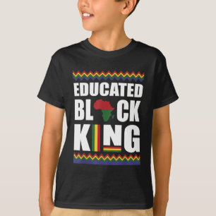Camiseta Rei Negro Educado História Negra Mês Africano