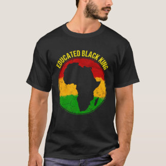 Camiseta Rei Negro Educado Mês da História Negra África Pri