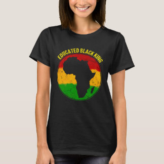 Camiseta Rei Negro Educado Mês da História Negra África Pri