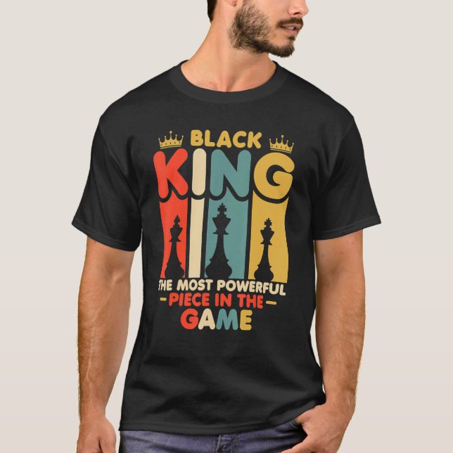 Camiseta Rei Negro O Mais Poderoso Peço Dos Homens Do Jogo (Frente)