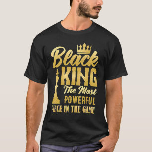 Camiseta Rei Negro O Mais Poderoso Peito dos Homens do Jogo