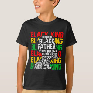 Camiseta Rei Negro Orgulhoso Pai Negro Africano História Ne