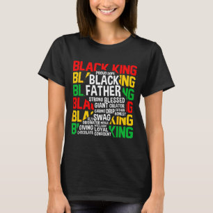 Camiseta Rei Negro Orgulhoso Pai Negro Africano História Ne