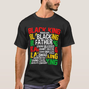 Camiseta Rei Negro Orgulhoso Pai Negro História Negra Afric