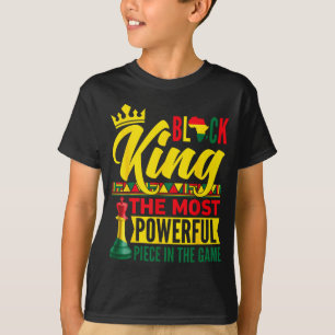 Camiseta Rei Negro Peça Mais Poderosa No Jogo História Negr