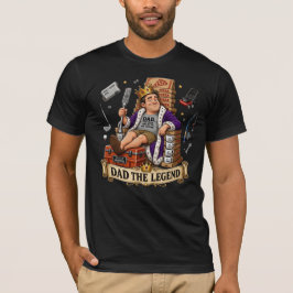 Camiseta Rei Pai Lenda Presente do Dia dos Pais Trono Real