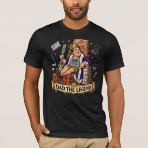 Camiseta Rei Pai Lenda Presente do Dia dos Pais Trono Real