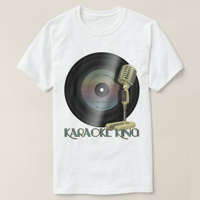 Camiseta Rei Personalized Gravação do karaoke (Frente do Design)