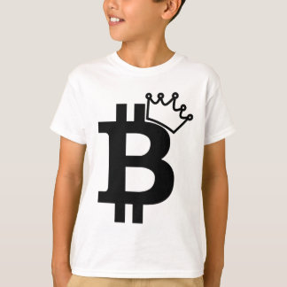 Camiseta Rei Preto Logotipo Projeto de Bitcoin