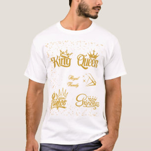 Camiseta Rei, Rainha, Princesa e Família Real Príncipe