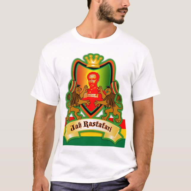 Camiseta Rei Rastafari Crista de Jah (Frente)