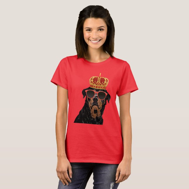 Camiseta Rei Rottweiler da vida do vândalo para pais de (Frente Completa)