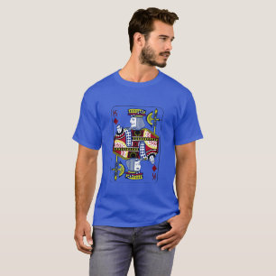 Camiseta "Rei t-shirt dos azuis marinhos dos diamantes"