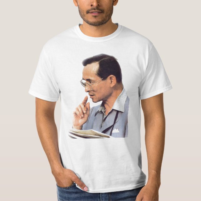 Camiseta Rei tailandês Bhumibol Adulyadej - ภูมิพลอดุลยเดช (Frente)