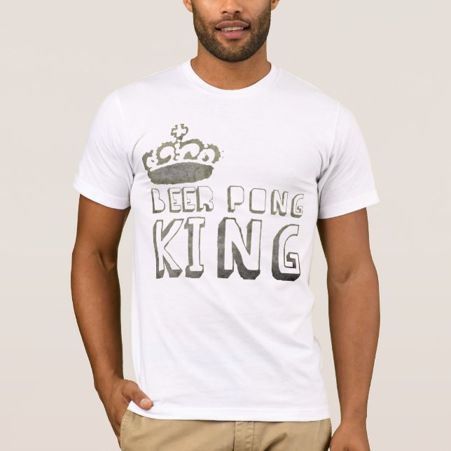 Camiseta Rei TShirt de Pong da cerveja (Frente)