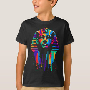 Camiseta Rei Tut. Tutankhamun Estilo Vibrante Minimalista C