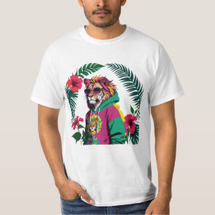 Camiseta Rei Vibrante da Selva com Estilo