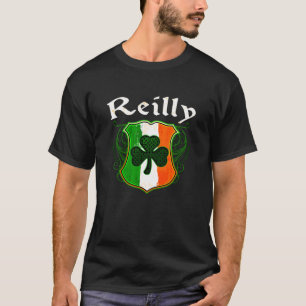 Camiseta ReilIrish Surname Ireland Flag Shield Shamrock
