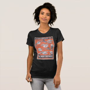 Camiseta Reimpressão de cartaz britânico da época da guerra