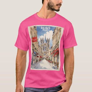 Camiseta Reims France Viagens vintage Turismo