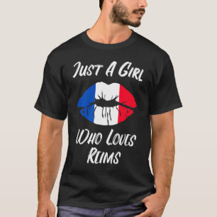 Camiseta Reims Lábios Boca Amor Bandeira Francesa
