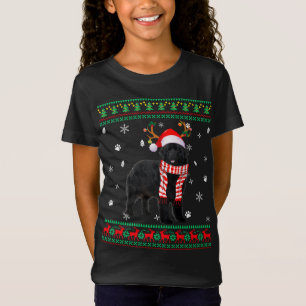 Camiseta Rein de Papais noeis de Cachorro da Terra Nova e D
