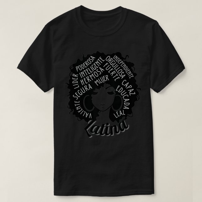 Camiseta Reina Empowered Latina Poder Latina Pride Hispanic (Frente do Design)