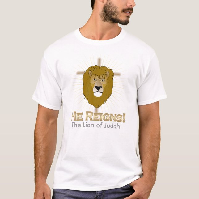 Camiseta Reina, o leão do T-SHIRT de Judah (Frente)
