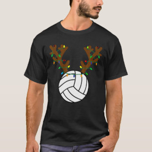 Camiseta Reinado de Voleibol Engraçado Jogador de Natal S