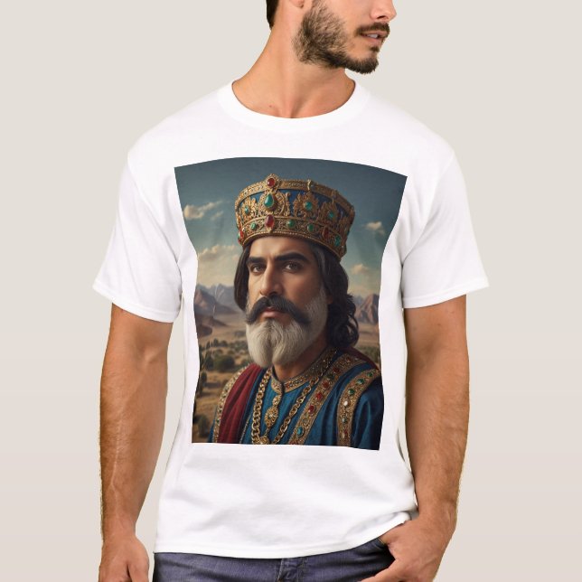 Camiseta Reinado Majestoso do Monarca Persa (Frente)