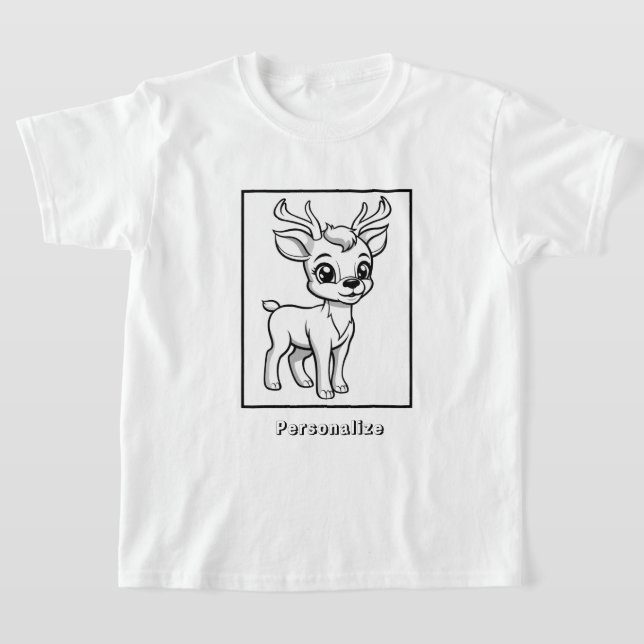 Camiseta Reinador Rudolf de Cores Personalizado (Postura )