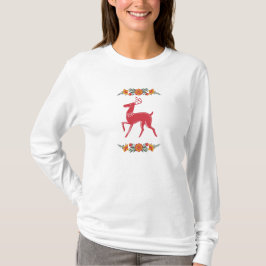 Camiseta Reindeado Escandinavo Vermelho