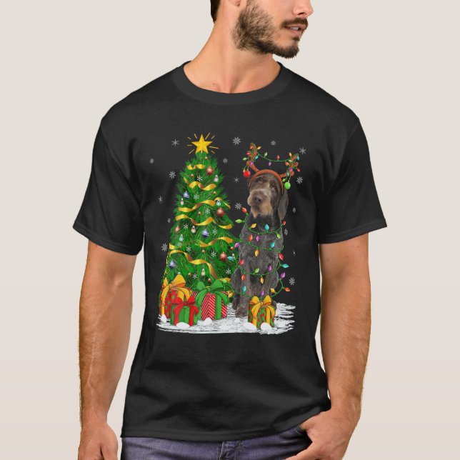 Camiseta Reindeador de Iluminação Xmas - Ponteiro Wirehaire (Frente)