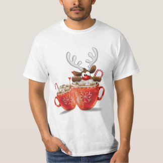 Camiseta Reindedo Engraçado de Natal na Copa de Chocolate Q