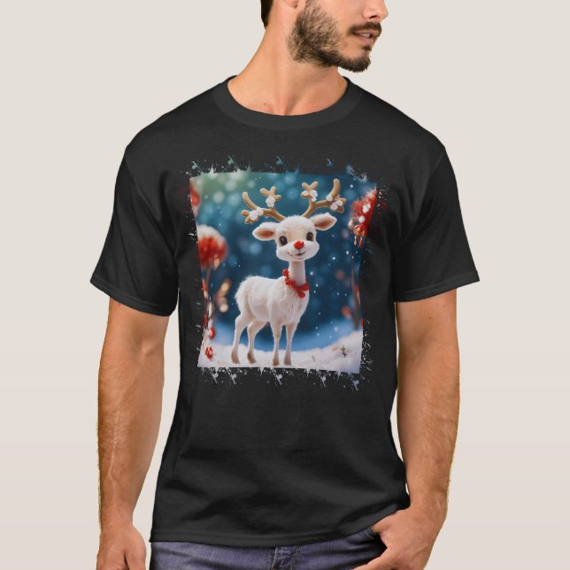 Camiseta Reindeer Adorável (Frente)