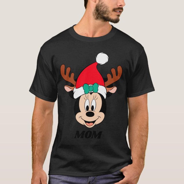 Camiseta Reindeer Antlers Santa Hat  (Frente)