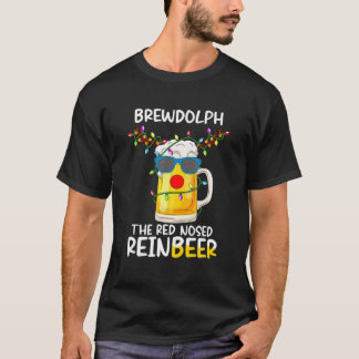 Camiseta Reindeer Beer Rudolph Brewdolph Engraçado Natal Pa