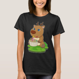 Camiseta Reindeer Birthday Cake