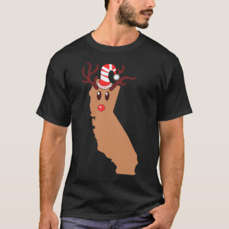 Camiseta Reindeer California Christmas Reindeer Antlers