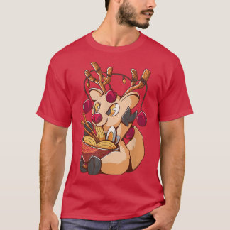 Camiseta Reindeer Christmas Ramen Kawaii Animes Men Women K