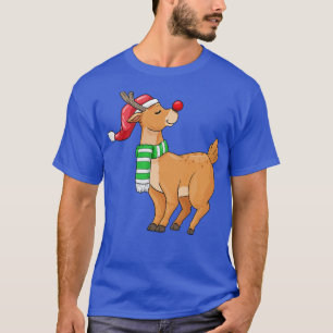 Camiseta Reindeer com Santa hat Scarf no Natal