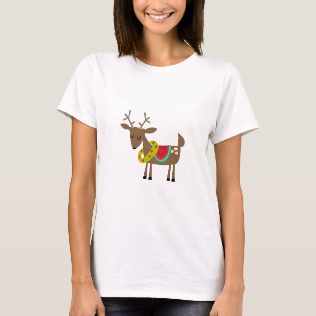 Camiseta Reindeer de Natal (Frente)