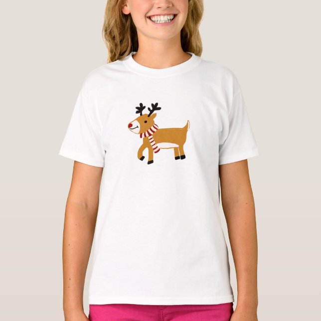 Camiseta Reindeer de Natal (Frente)