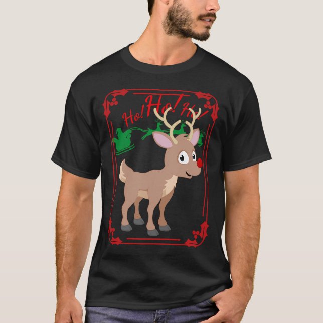 Camiseta Reindeer de Natal (Frente)